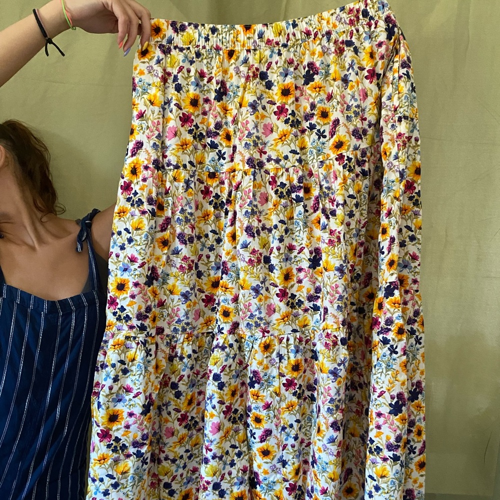 Ankle Length Floral Skirt